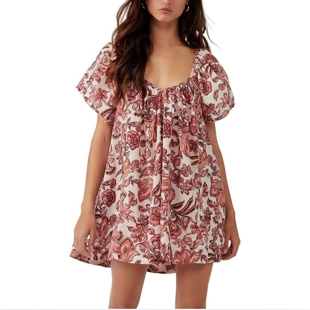 Free People Floral long blouse